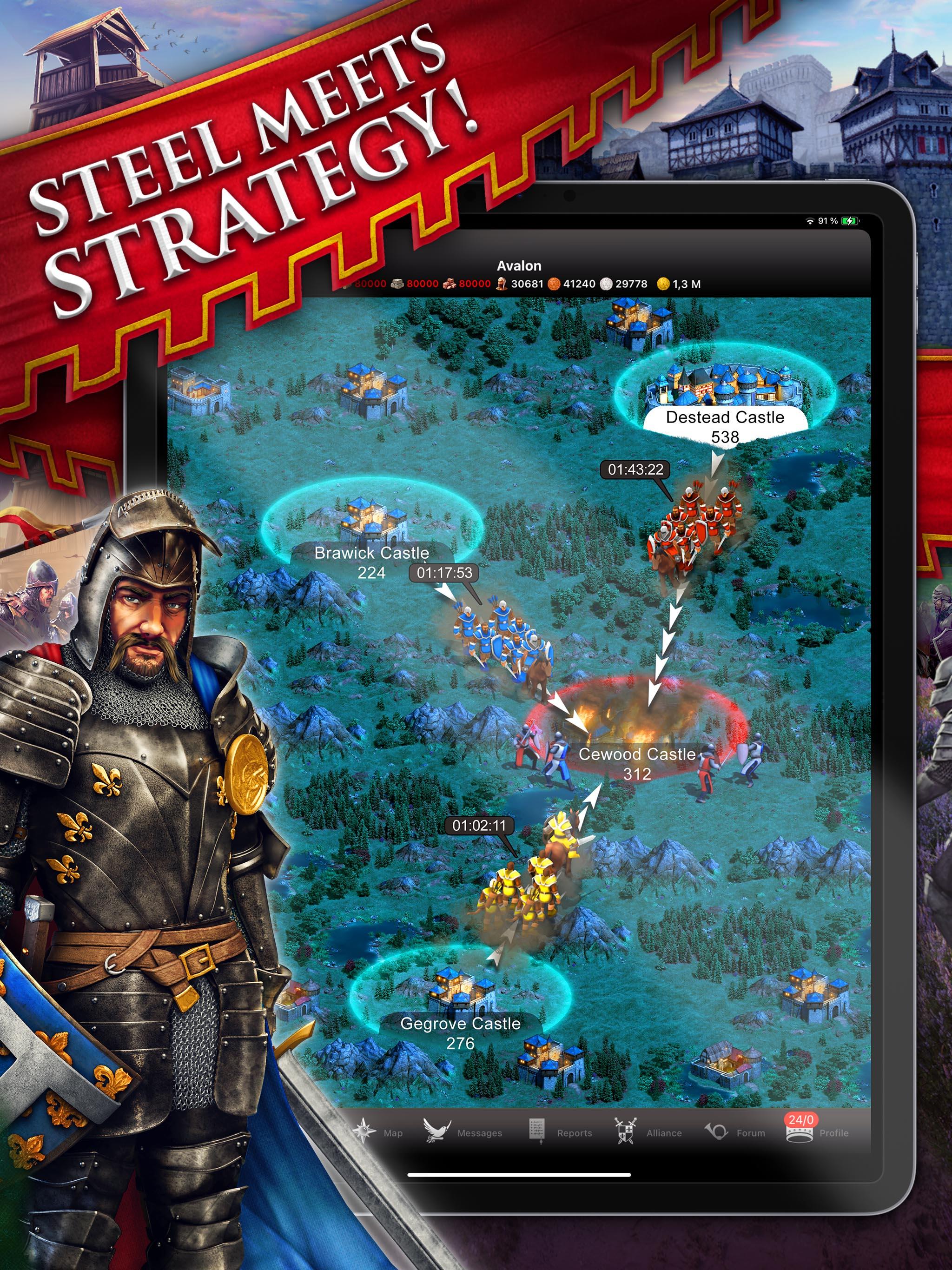 Lords & Knights - Medieval MMO Game Screenshot