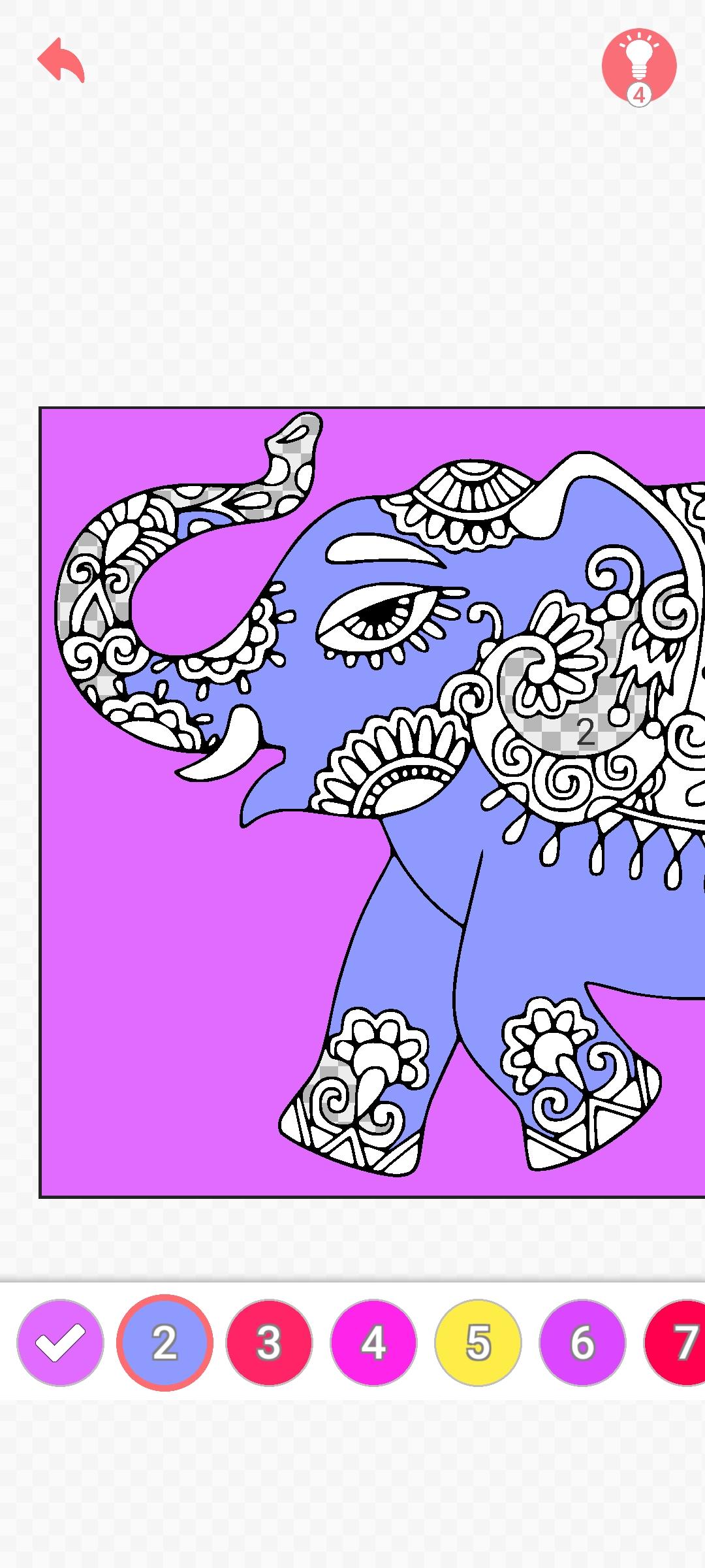 Screenshot of ASMR Number Paint Colour Art