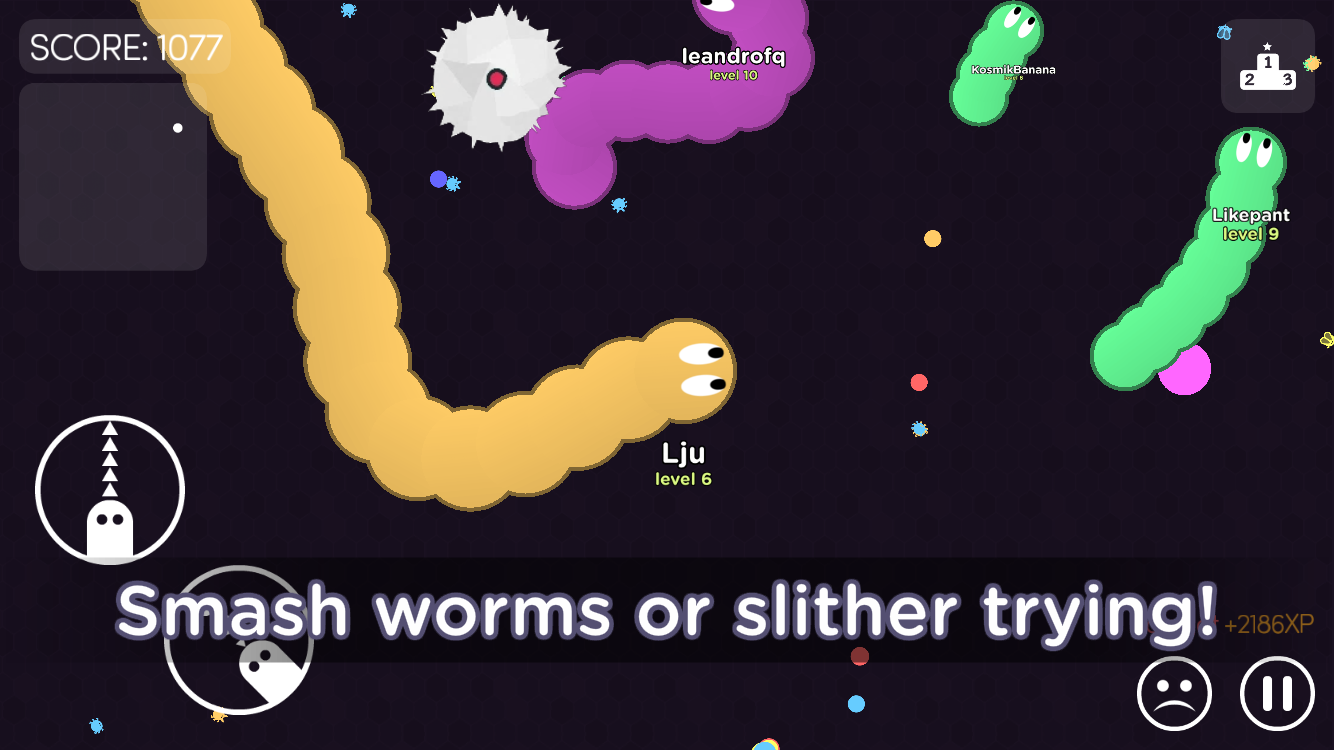 Screenshot 1 of Worm.is: ហ្គេម 9.0.4