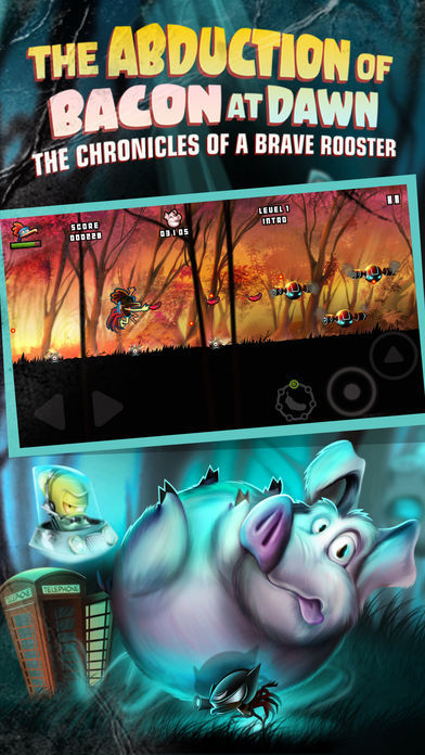 The Abduction of Bacon at Dawn, the Chronicles of a Brave Rooster screenshot game