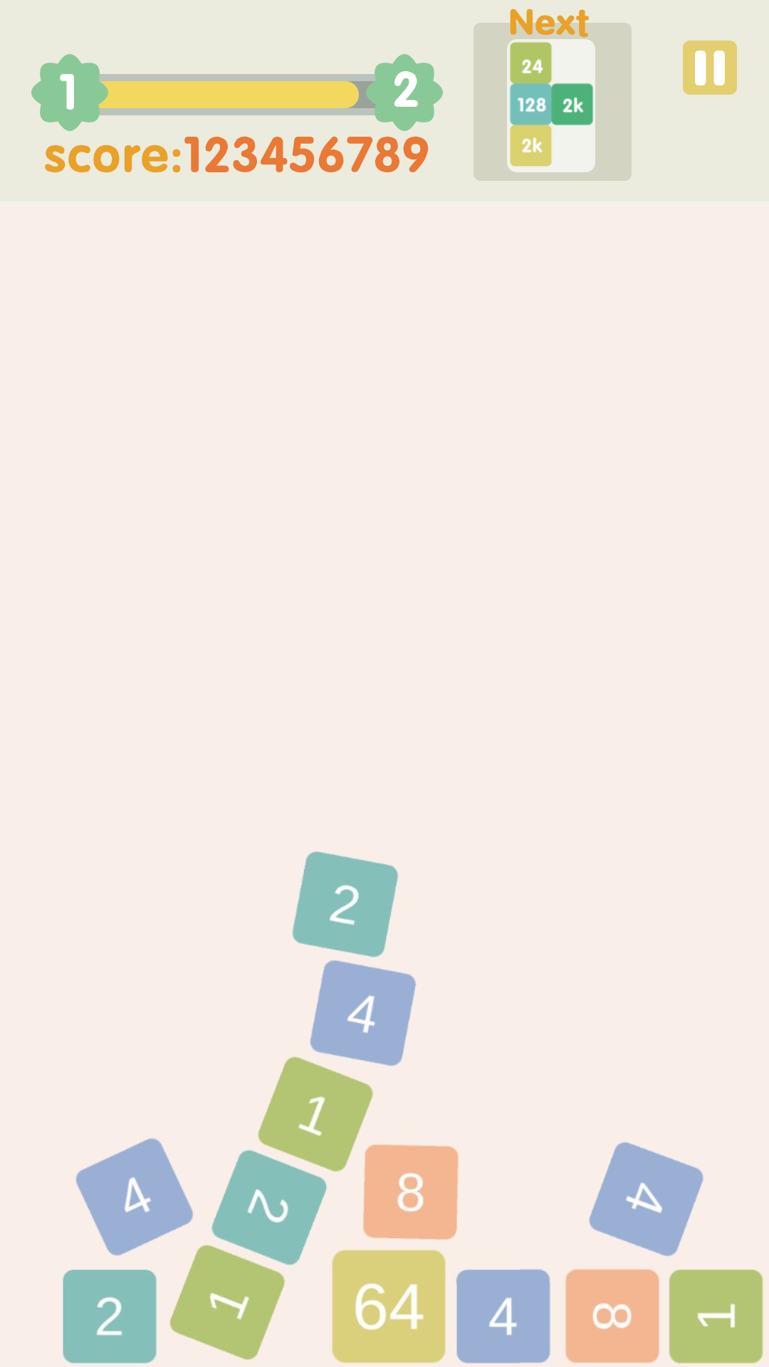 Volatile 2048 (Test) Game Screenshot