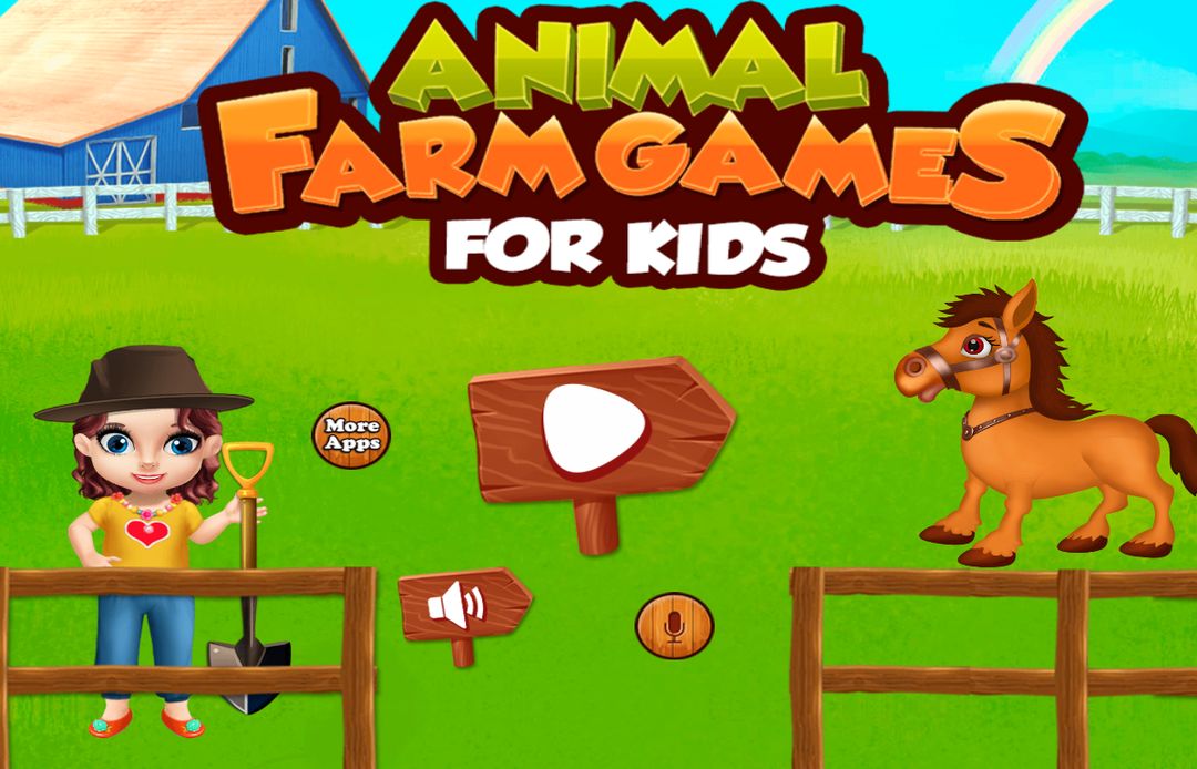 動物養殖場 遊戲的孩子遊戲截圖