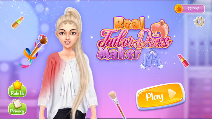 Captura de Tela do Jogo Tailor Fashion Dress Up Games