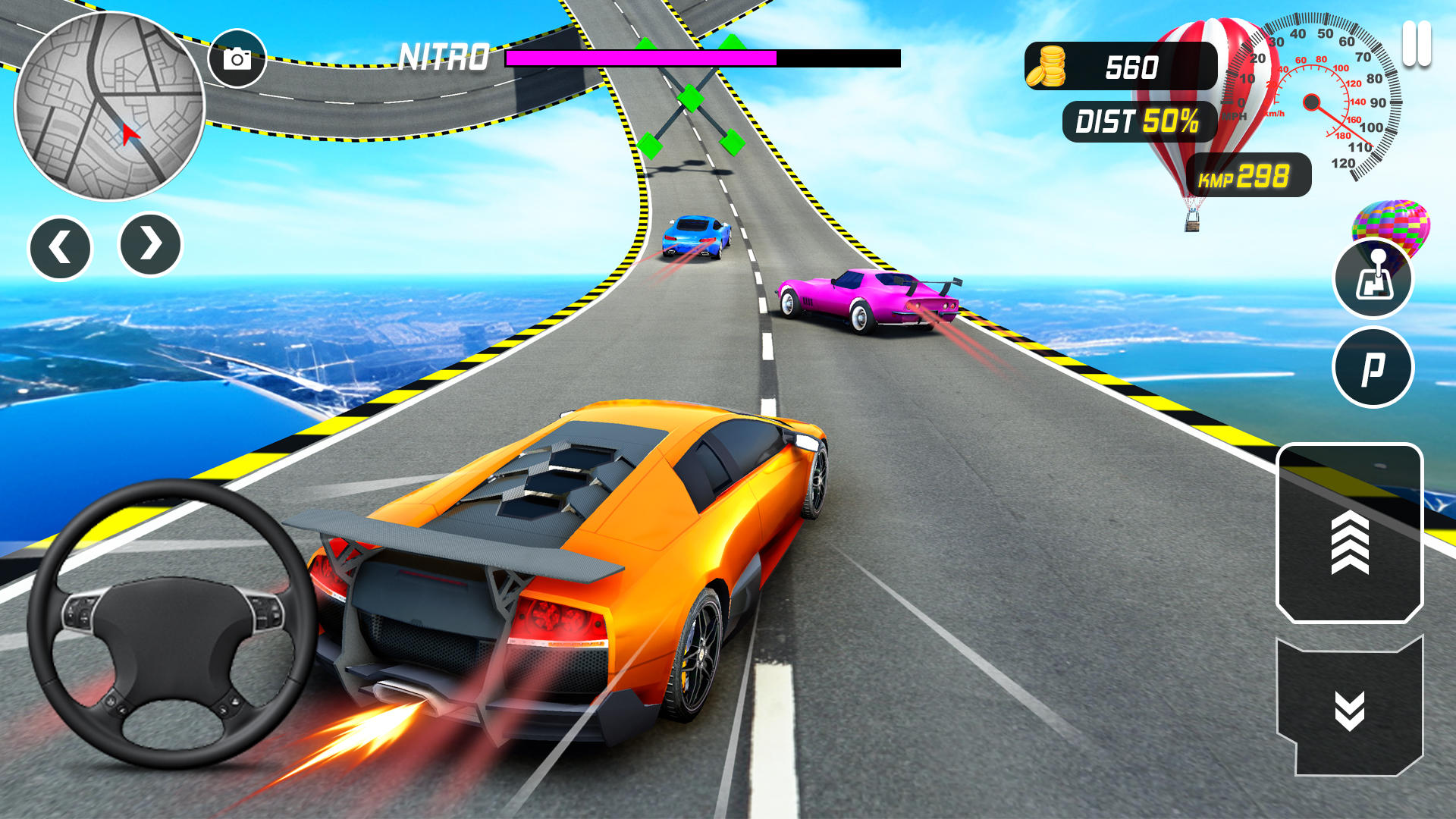 Screenshot 1 of 3D Car Stunts: 私家車 遊 戲 賽車 汽車 1.0.1