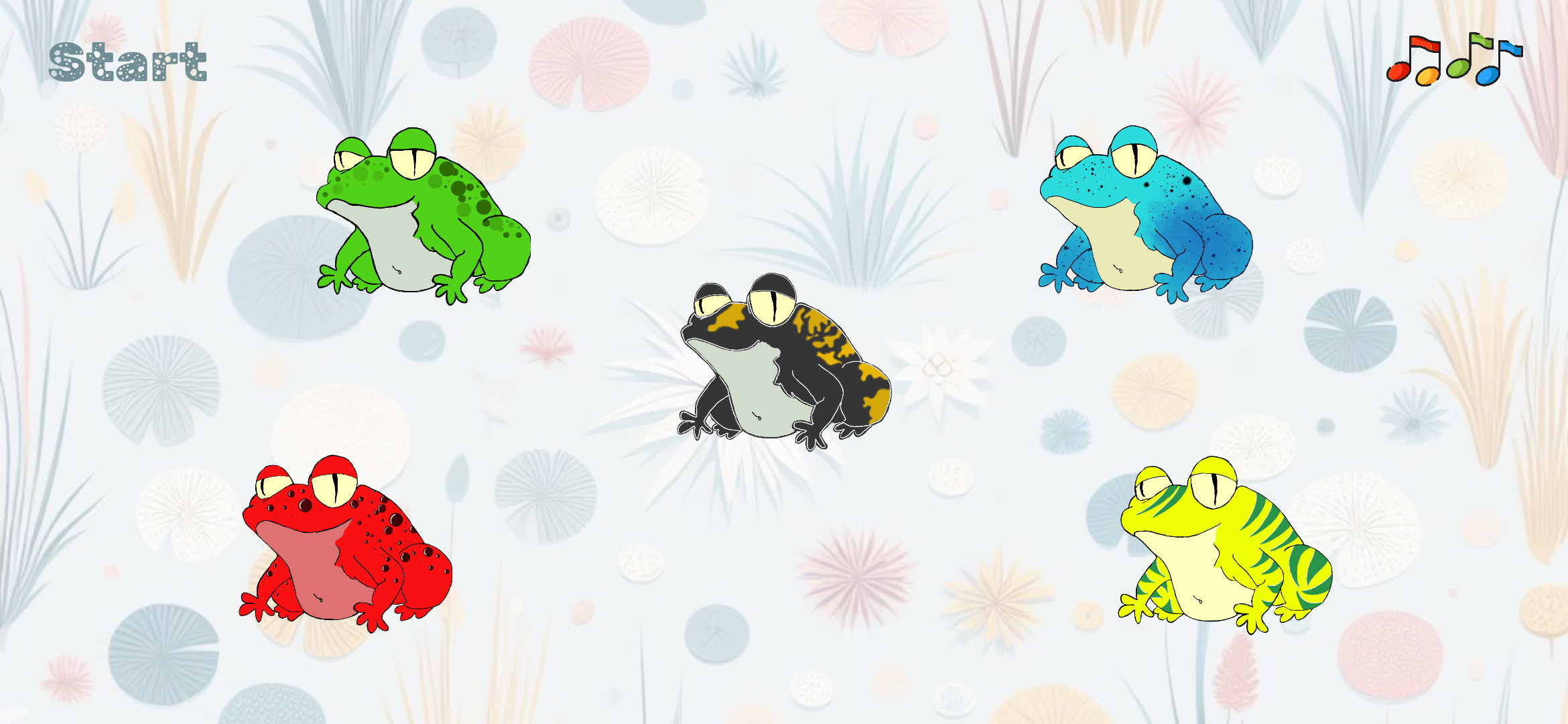 Screenshot of Sing Toad: Music & Memory game