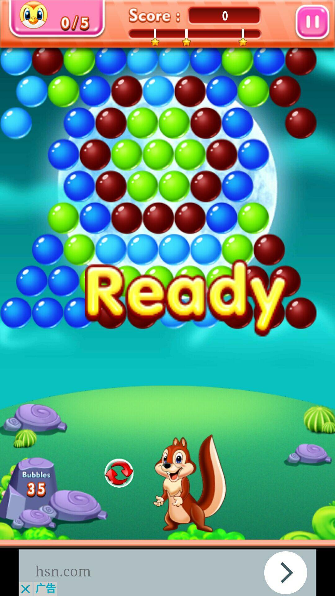 Captura de Tela do Jogo Bubble Shooter