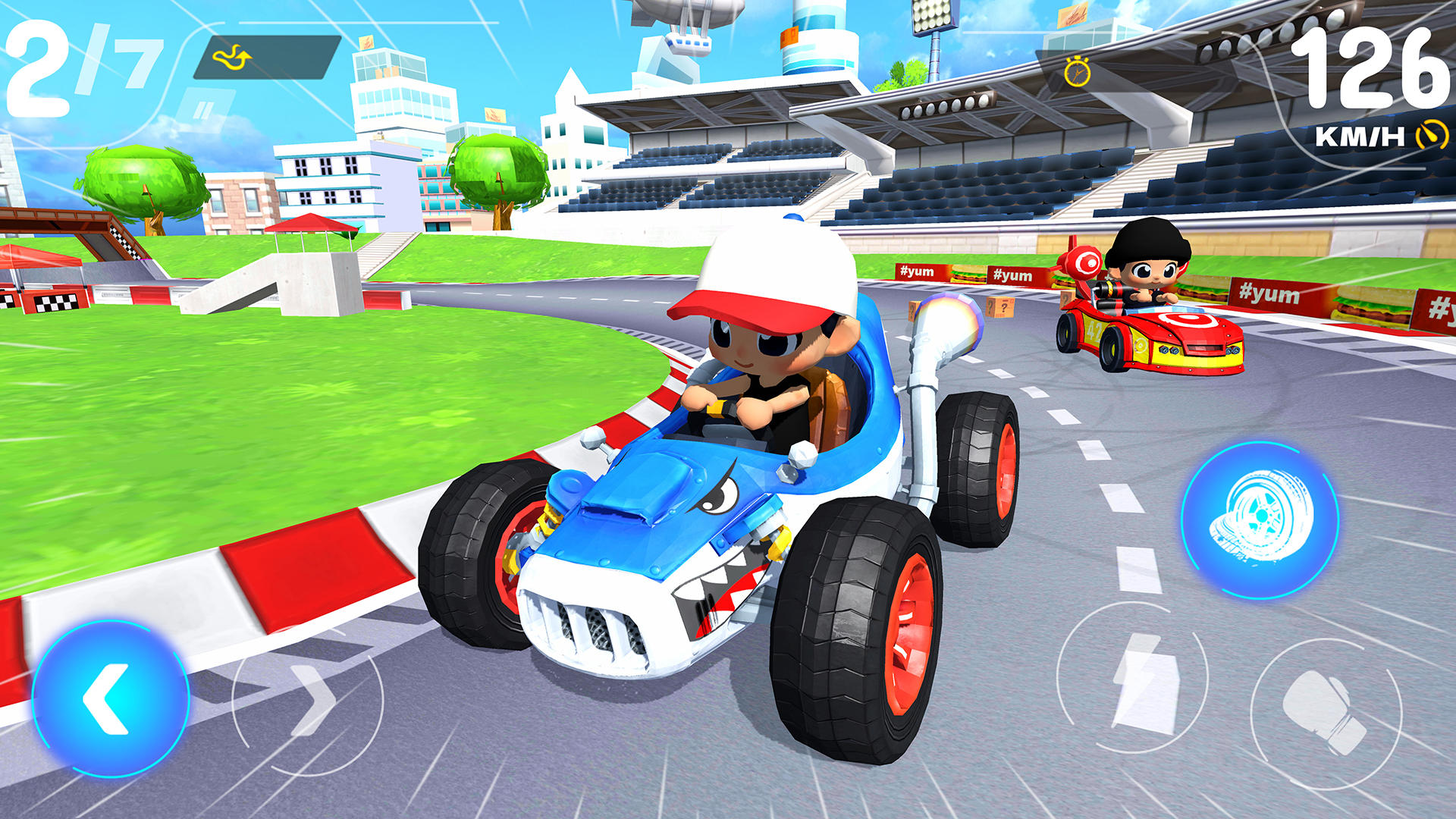 Pocket Racers: Extreme Track Game Screenshot