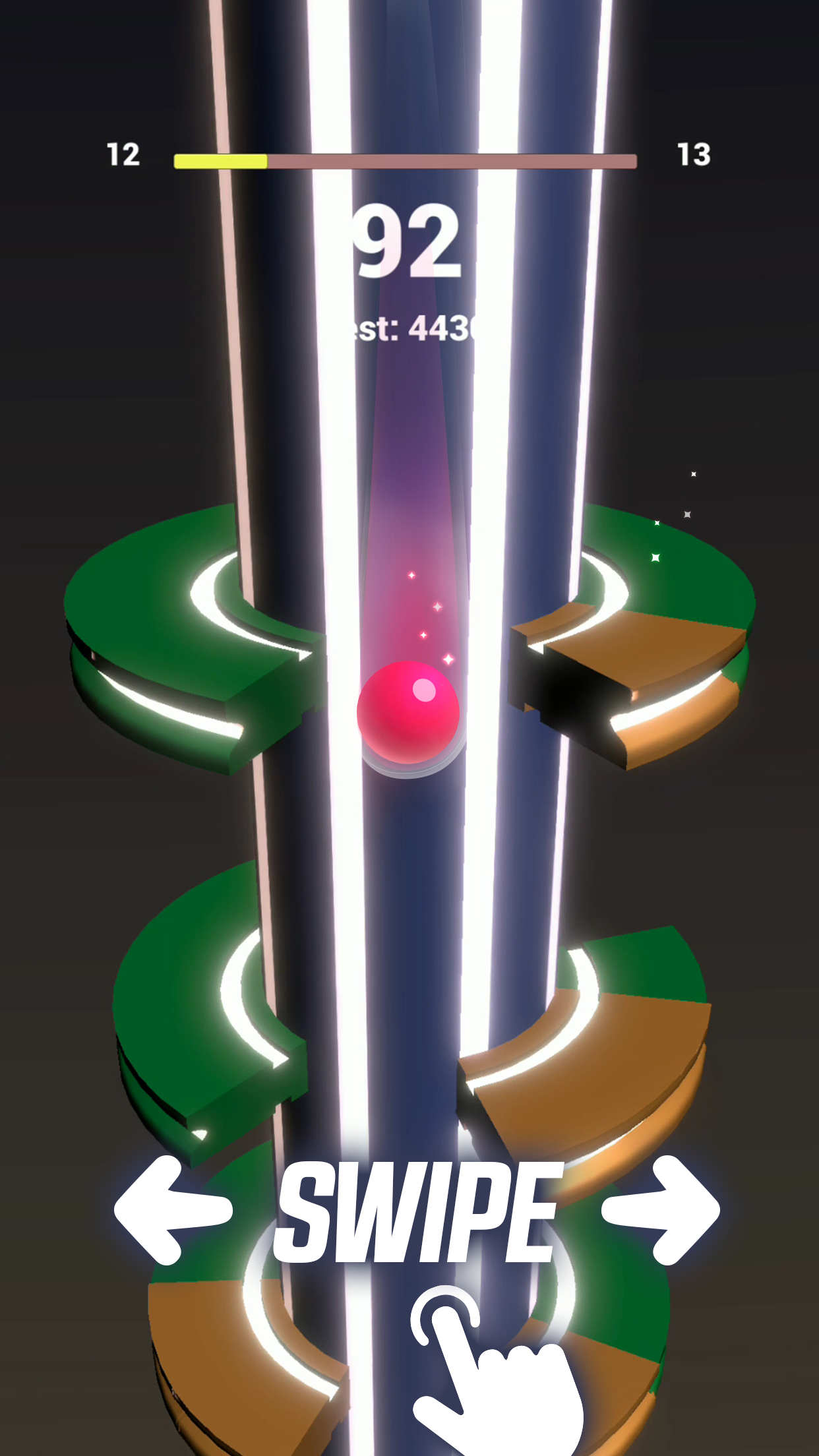 Captura de Tela do Jogo Helix Tower 2018: Color Ball Jump 2