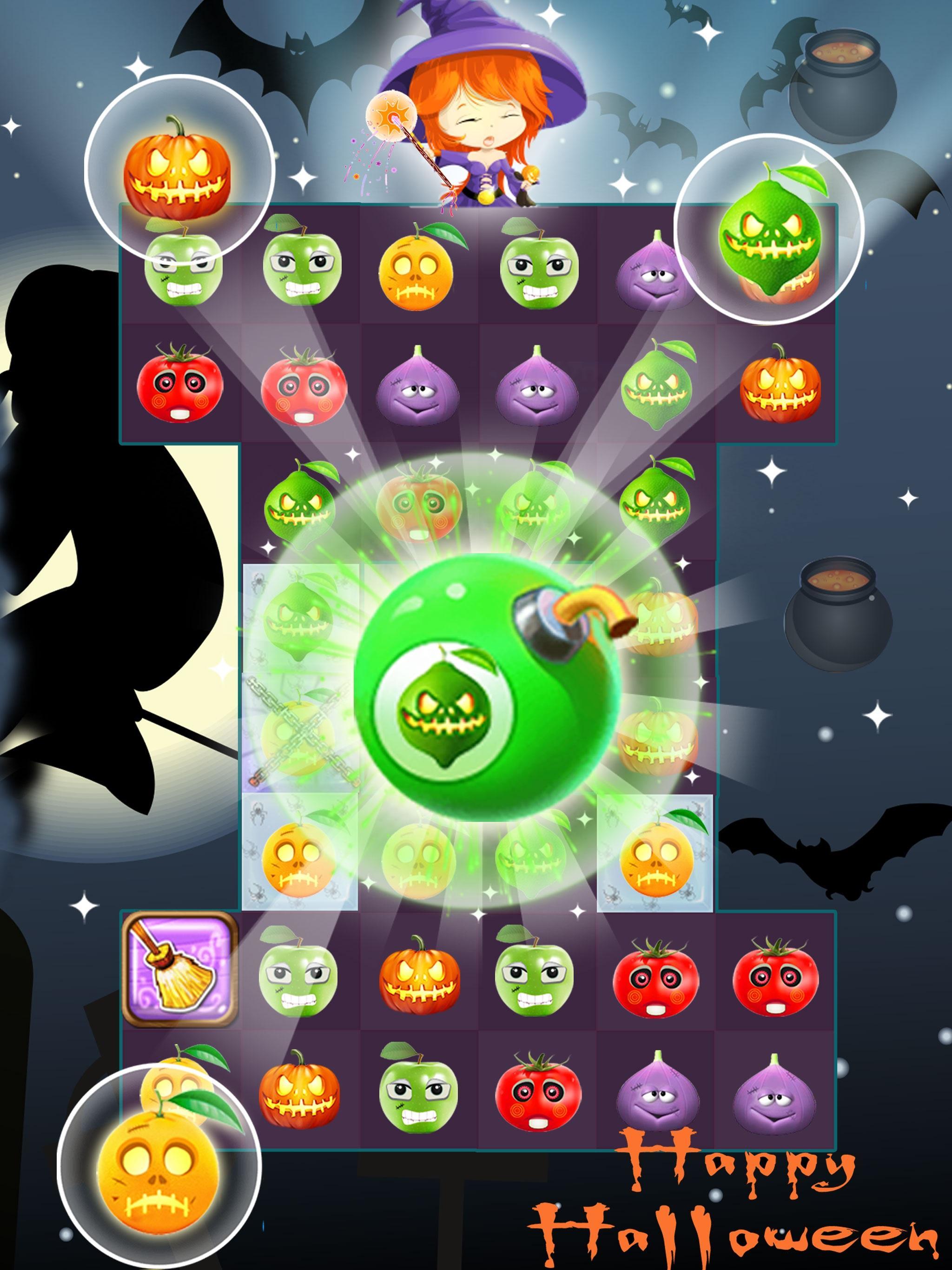 Fruit Halloween Match 3 Game Screenshot