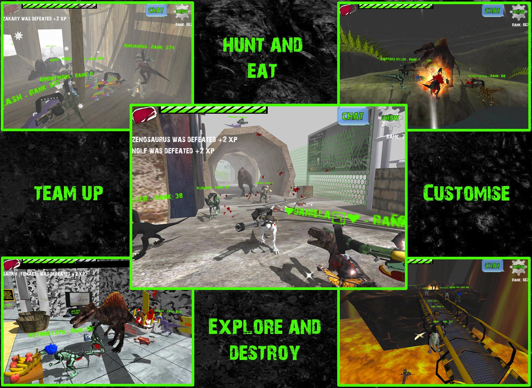 Cuplikan Layar Game Raptors Online - Gun Dinosaurs
