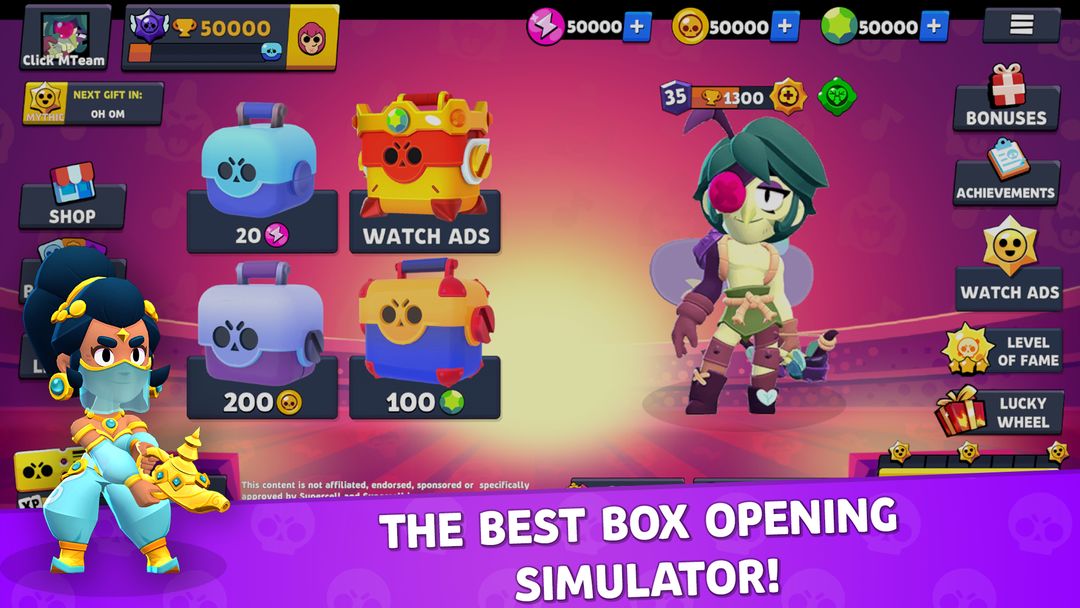 Screenshot of Brawl Box Stars Simulator