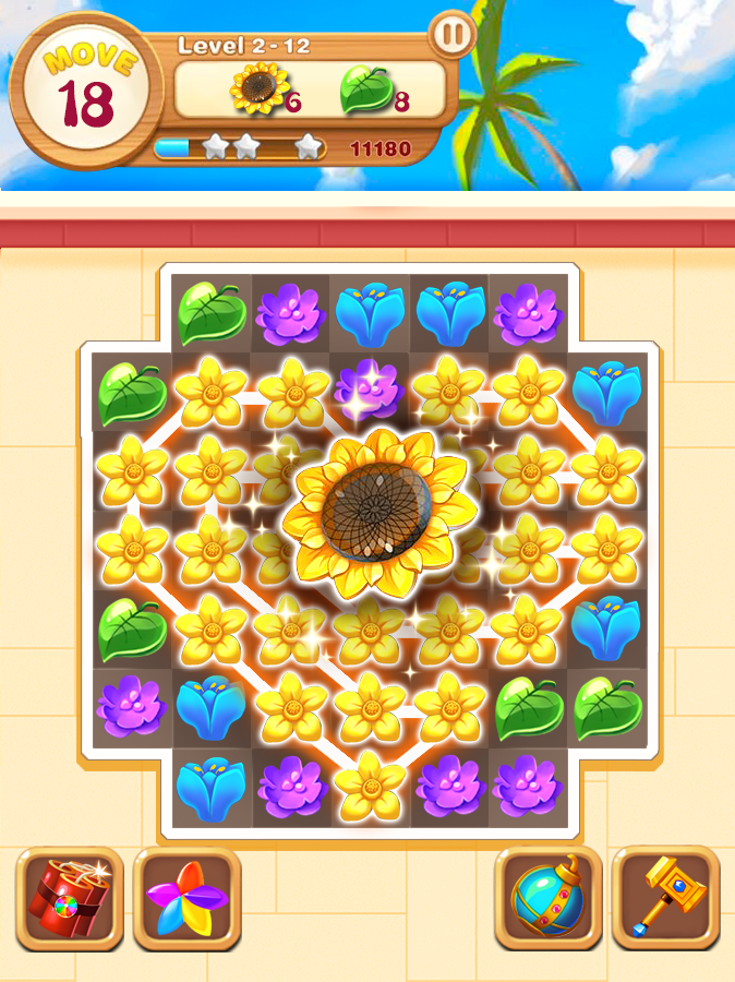 Garden Blossom Crush Game Screenshot