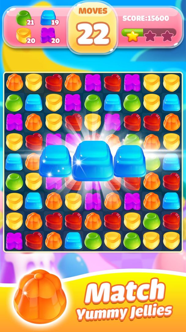 Jelly Jam Crush- Match 3 Games ภาพหน้าจอเกม