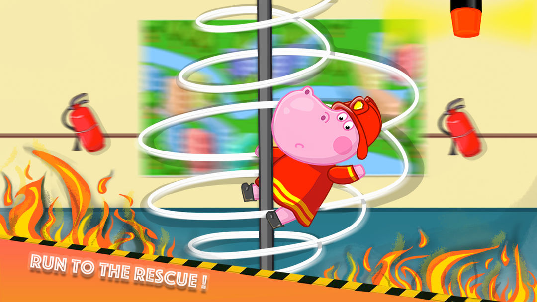 Screenshot of Fireman Hippo: City Hero