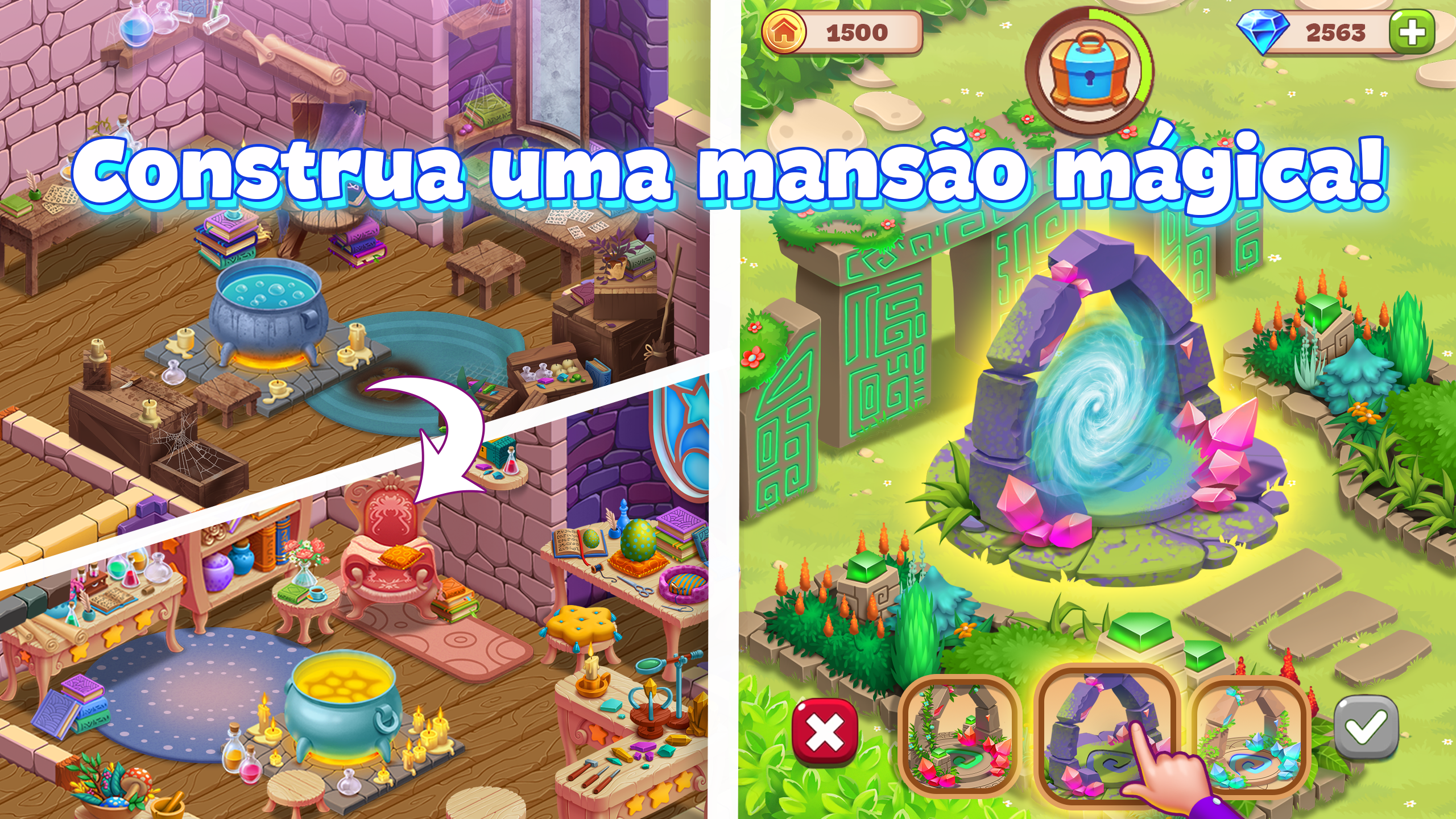 Captura de Tela do Jogo Charms of the Witch 3 em Linha