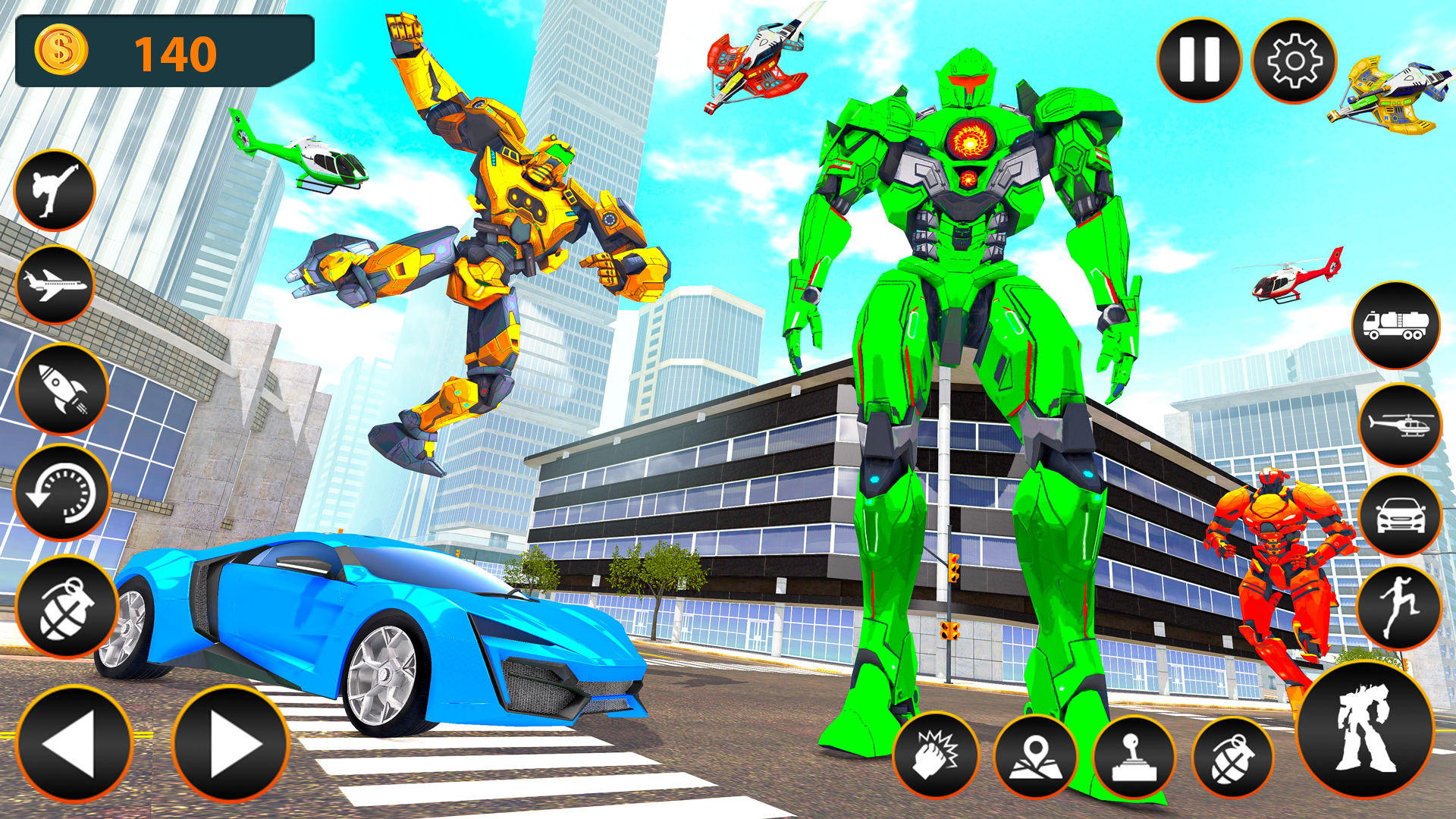메가봇 로봇 자동차 변환 3d 게임 스크린 샷
