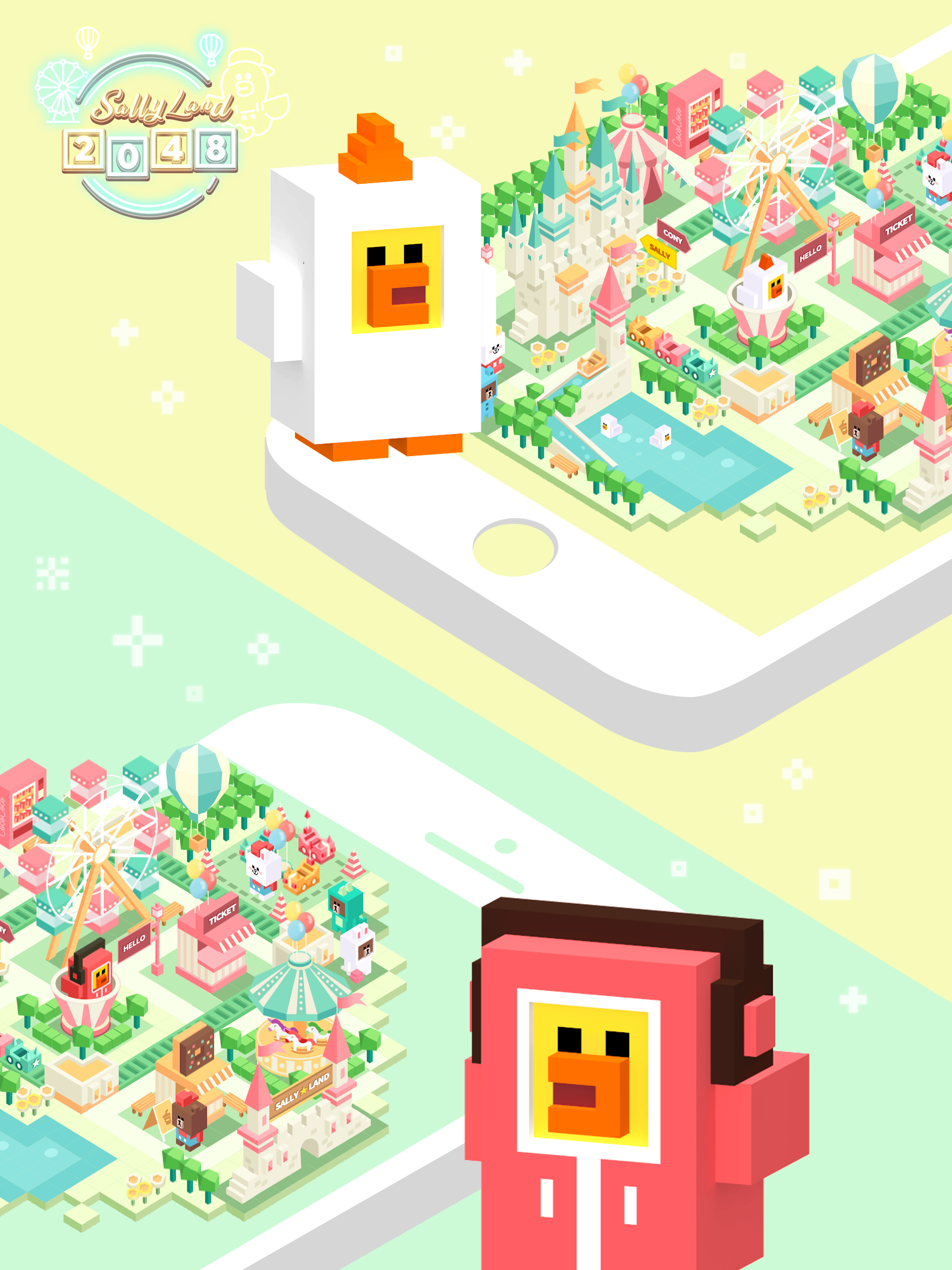 SALLYLAND 2048 Game Screenshot