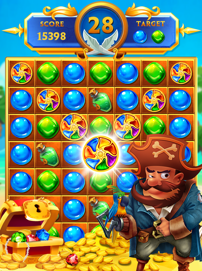 Jewels Free Pirate Game Screenshot