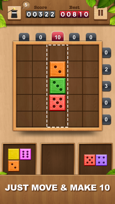 TENX - Wooden Number Puzzle 게임 스크린 샷
