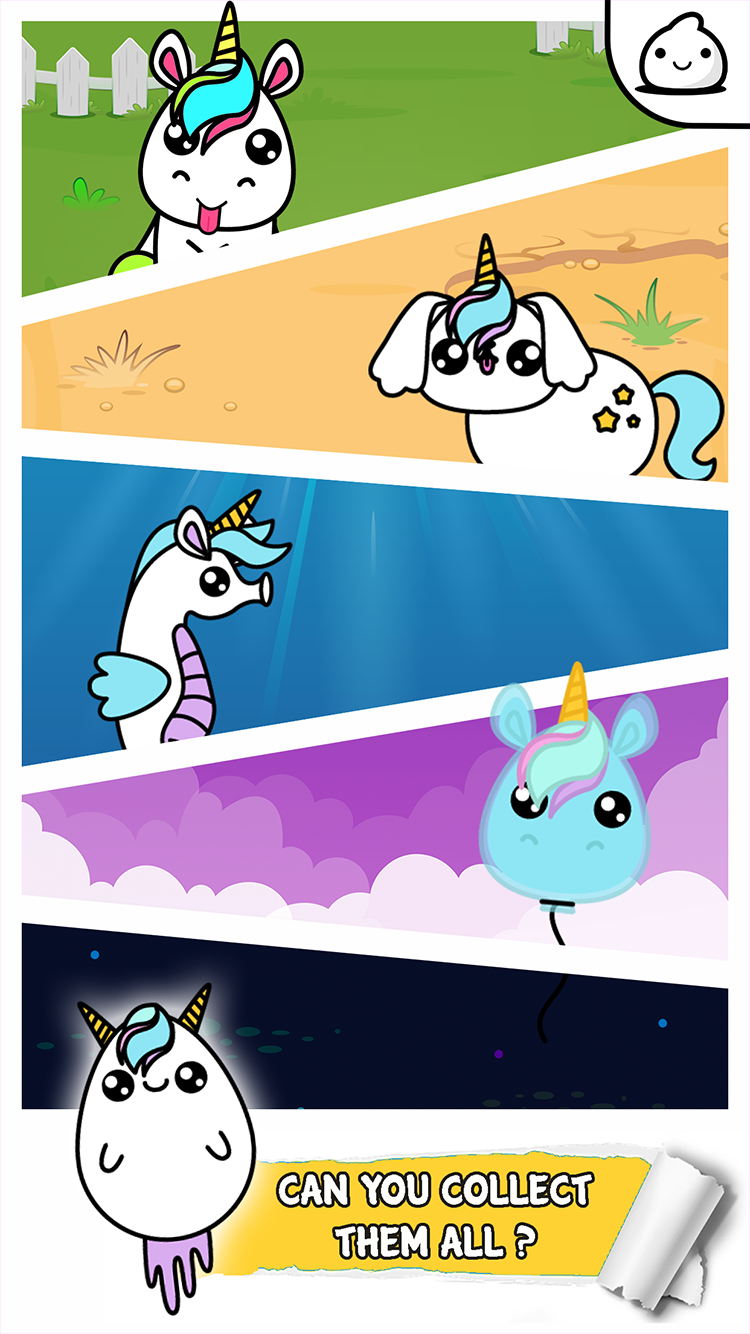 Cuplikan Layar Game Unicorn Evolution - Idle Cute Clicker Game Kawaii