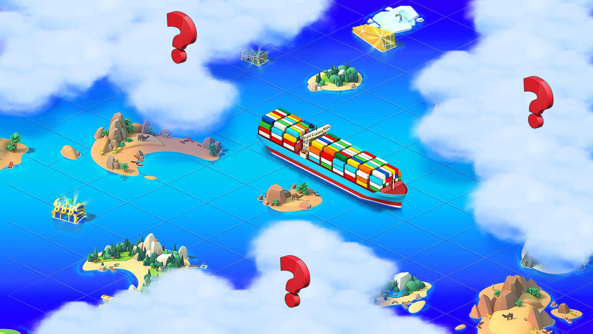 Sea Port: Cargo Boat Tycoon Game Screenshot