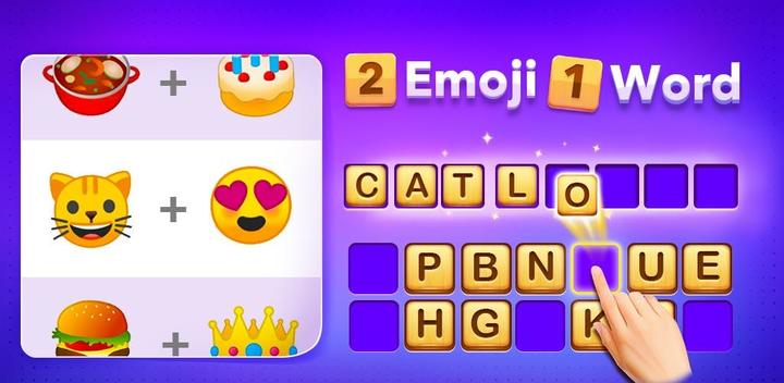 Banner of 2 Emoji 1 Word-Emoji word game 2.1