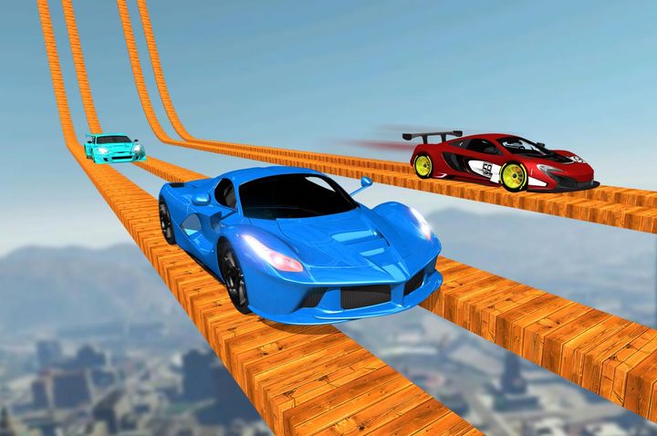 Screenshot 1 of Longest Tightrope Mega Ramp Car Racing Stunts Game 1.0.1