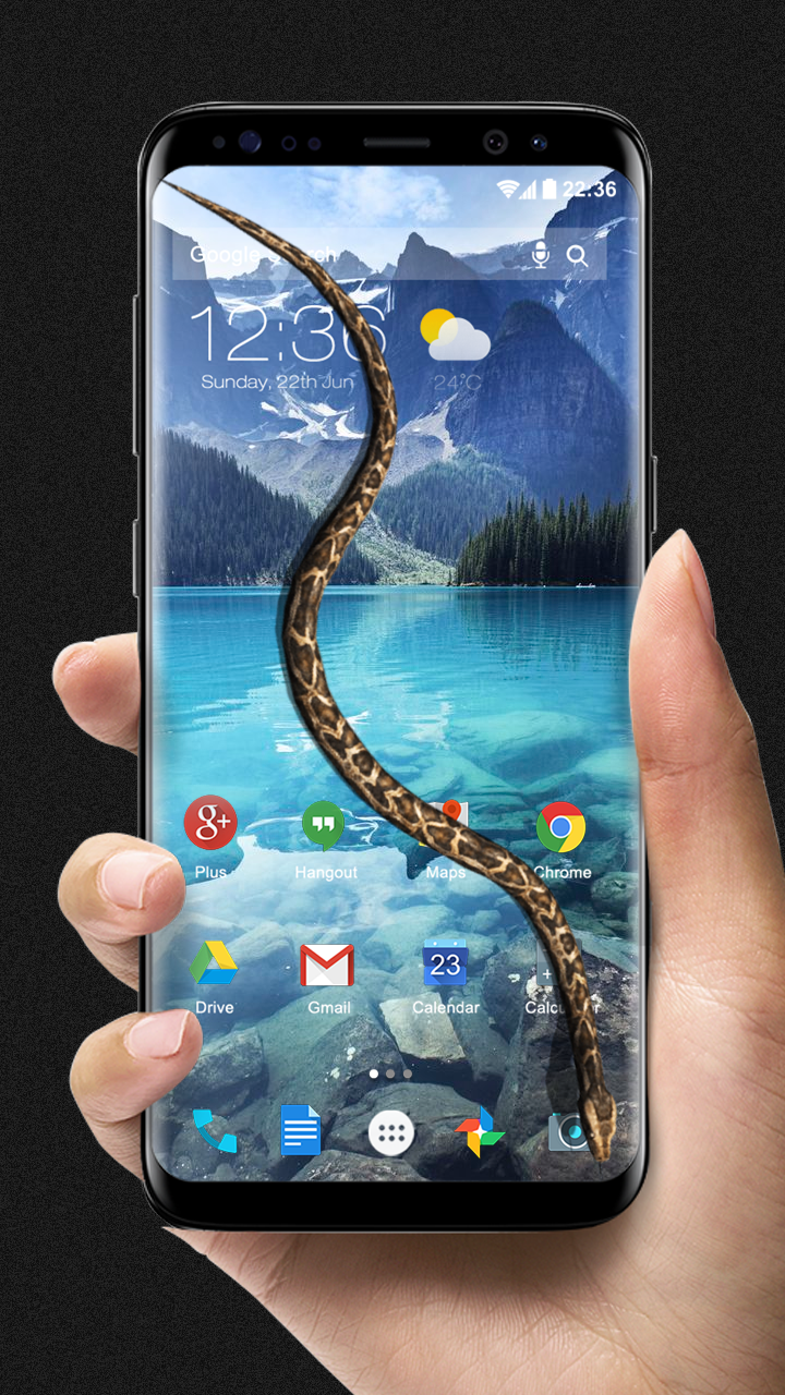 Screenshot 1 of Змея в руке Шутка - iSnake 3.4.6