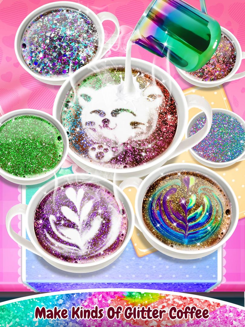 Glitter Coffee - Make The Most Trendy Food screenshot game