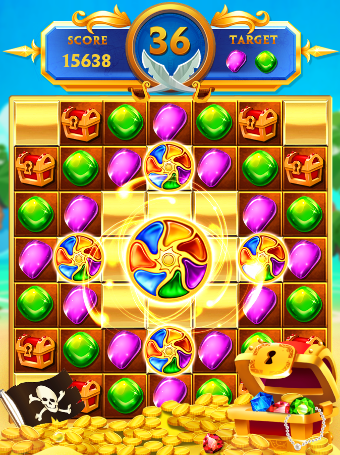 Jewels Free Pirate Game Screenshot