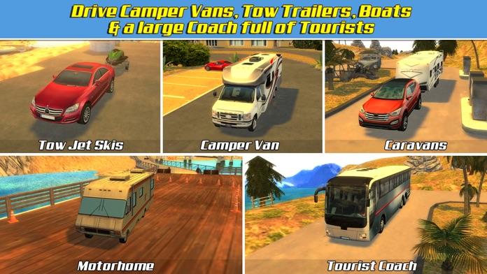 RV & Boat Towing Parking Simulator Real Road Car Racing Driving Game Screenshot