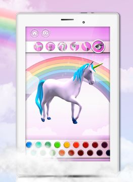 Unicorn 3D Coloring Book Game Screenshot