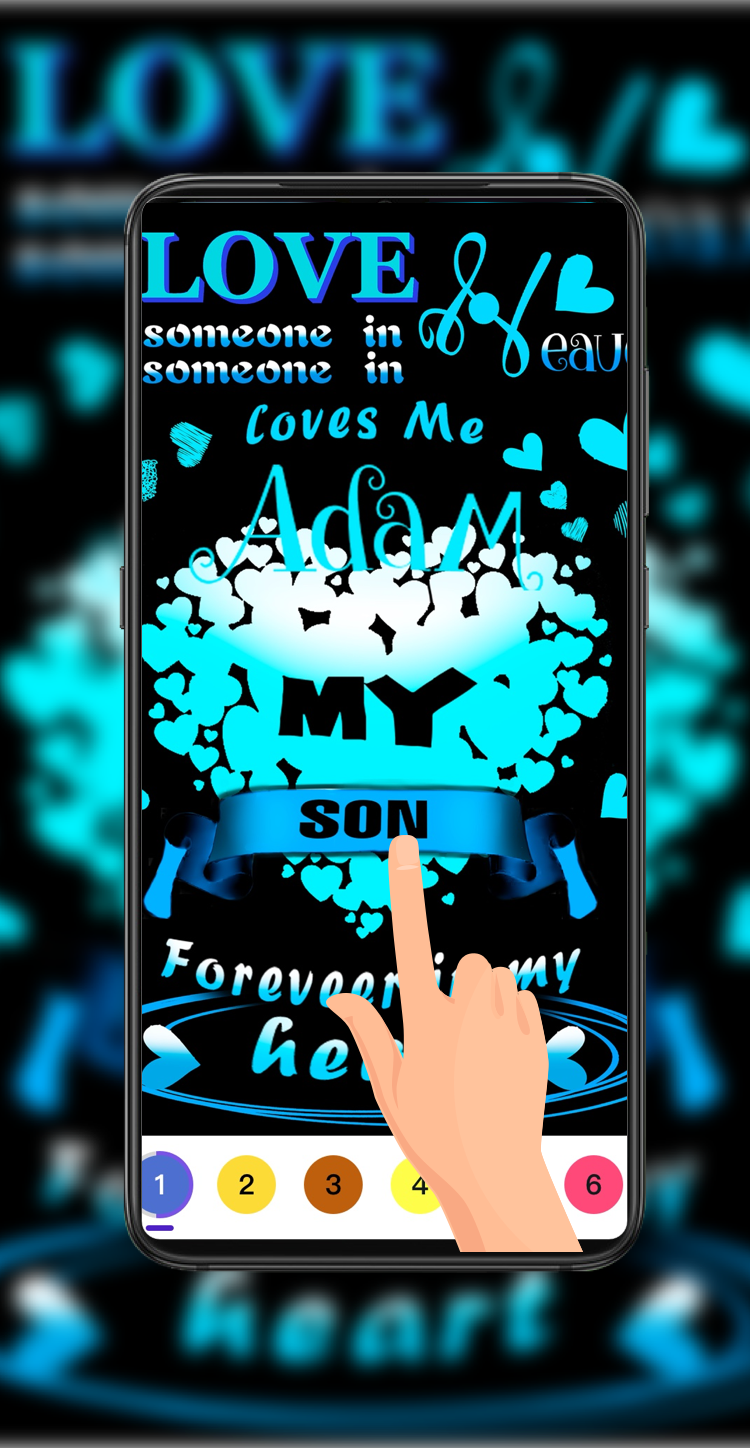 Love Text for family：Color Mas Game Screenshot