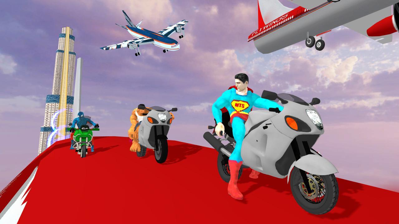 Super Hero Bike Mega Ramp 3 게임 스크린샷