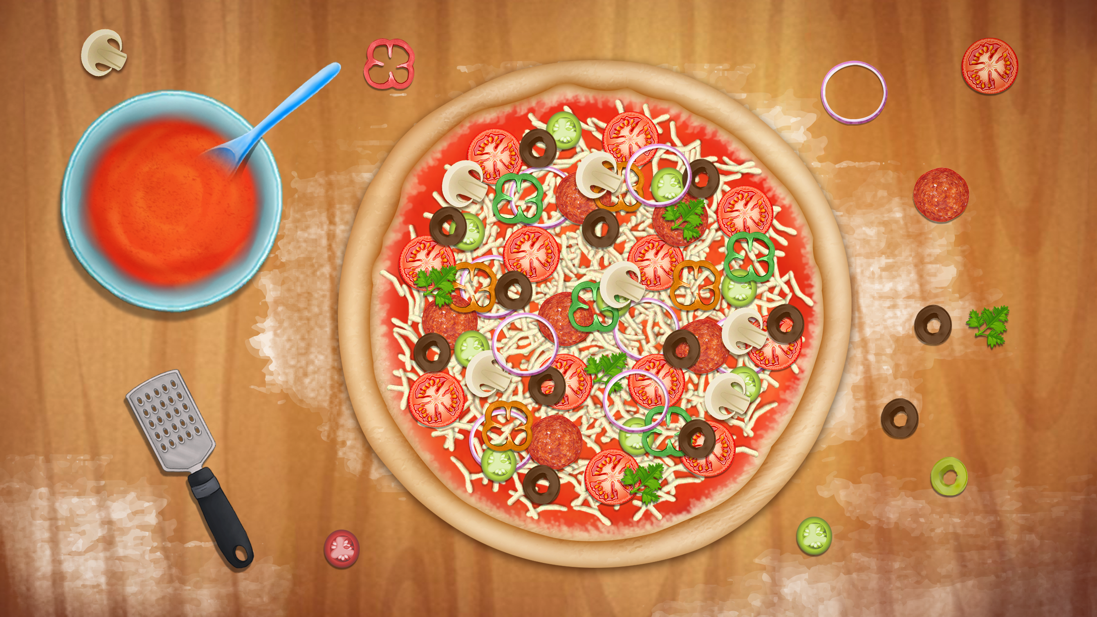 Pizza and Pasta Maker Game Screenshot