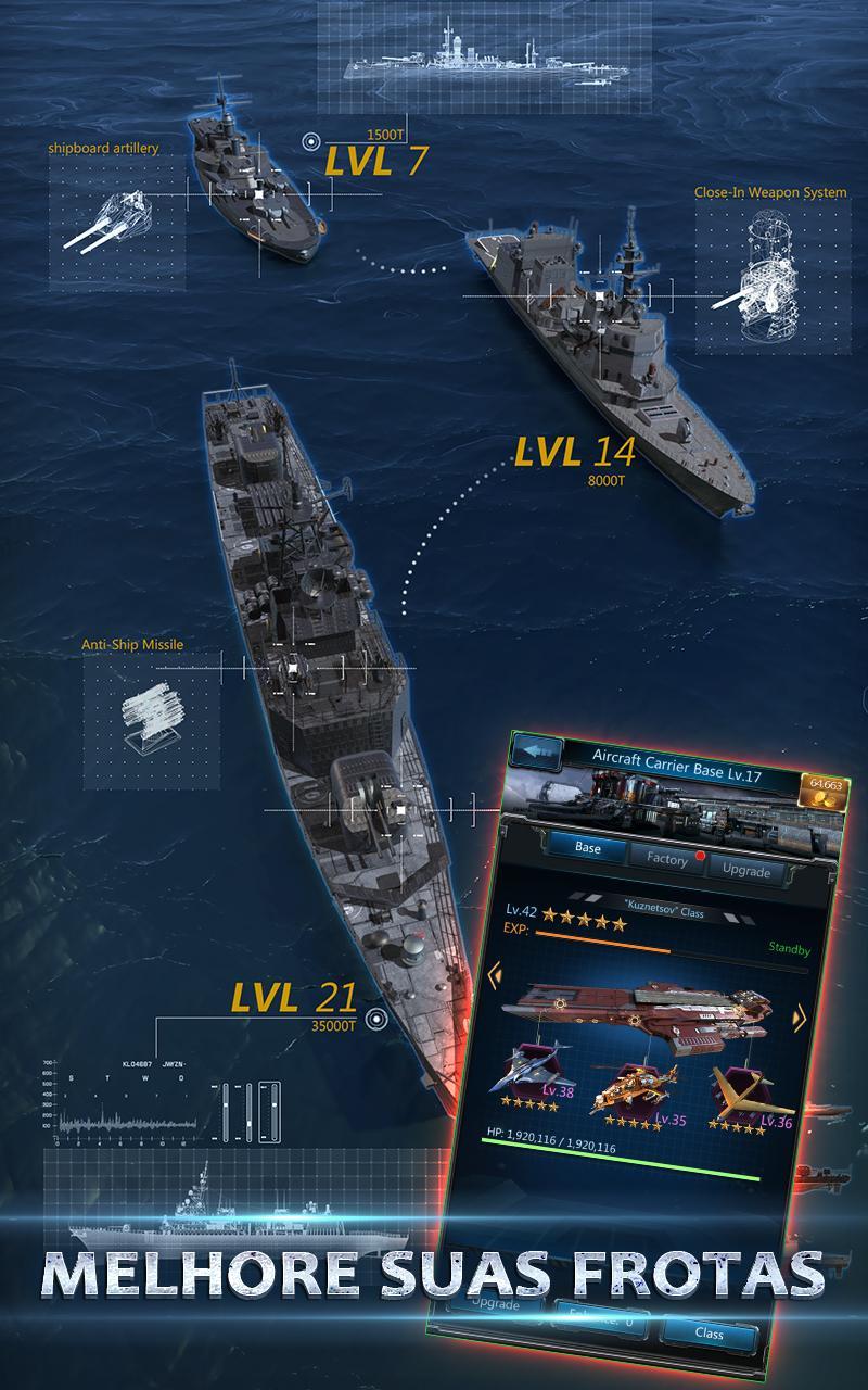 Captura de Tela do Jogo Battle Warship:Naval Empire