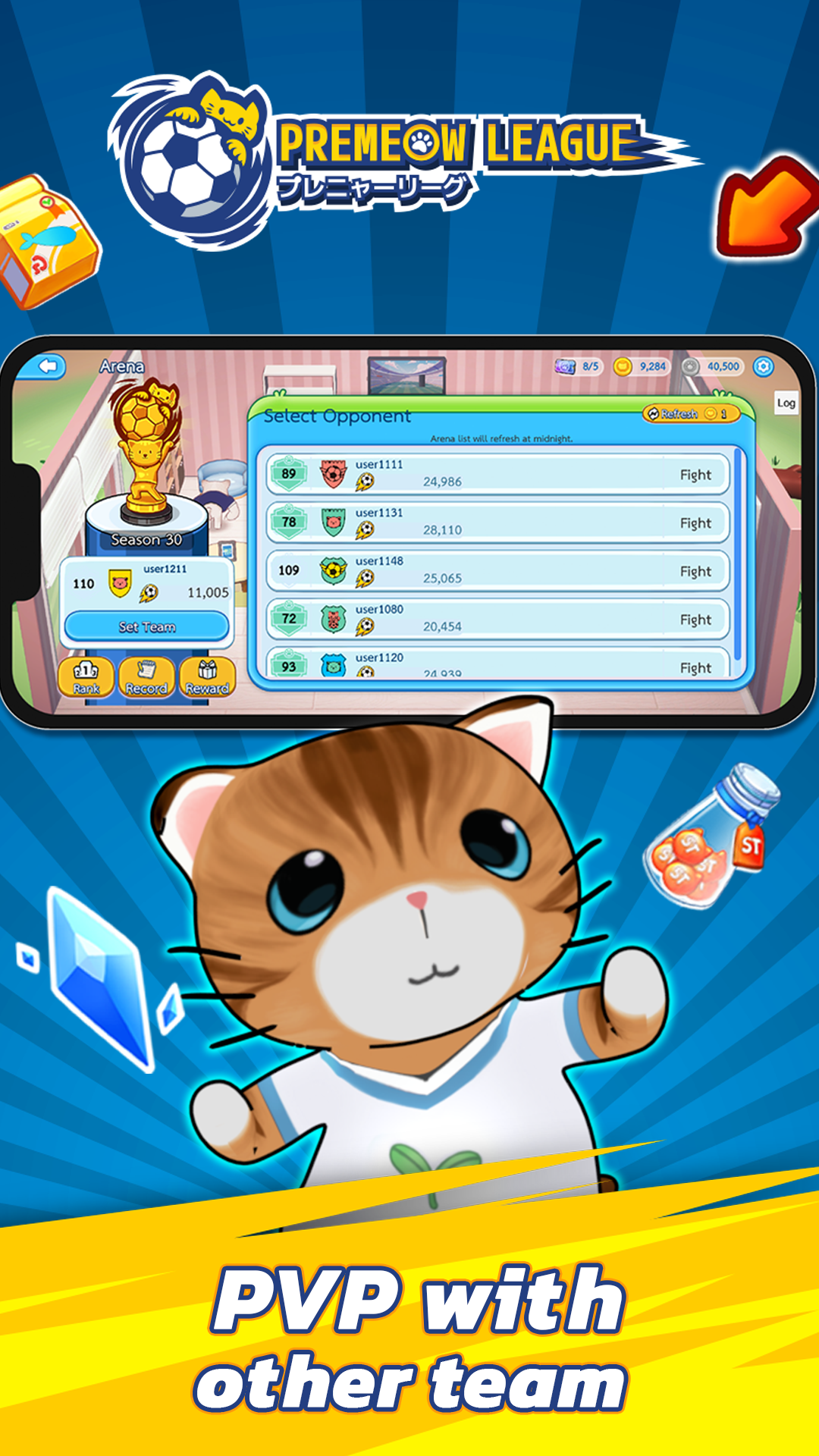 Screenshot of Premeow League Cat Football