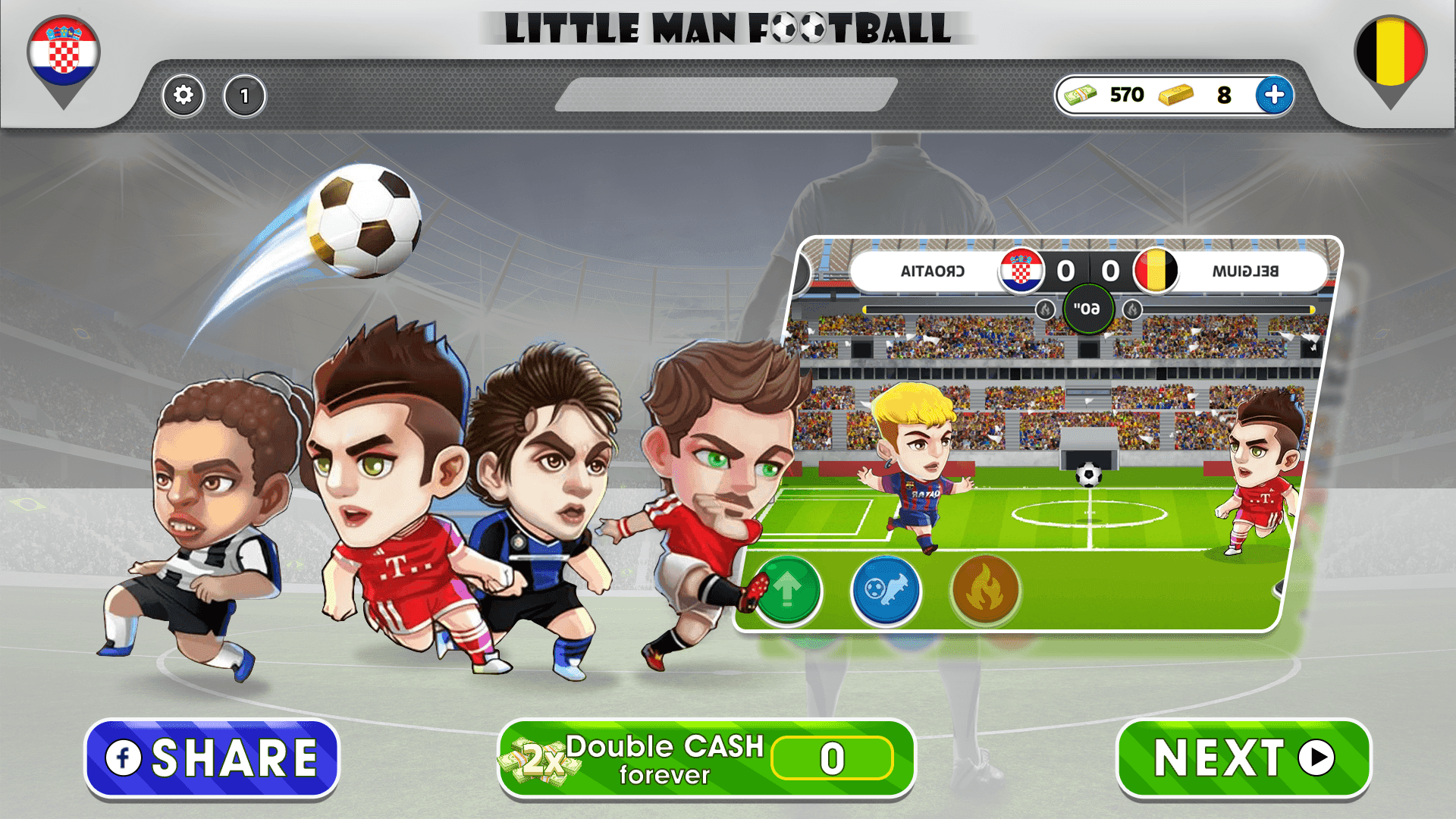 Little Man Football- Kung Fu Shot Game Screenshot