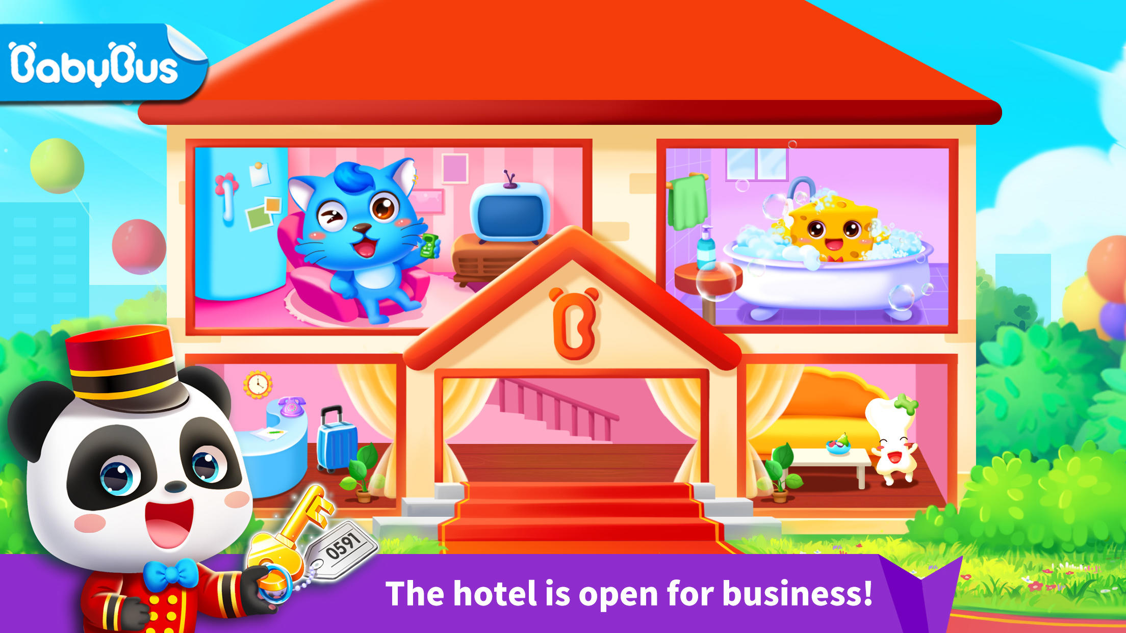 Little Panda Hotel Manager Game Screenshot