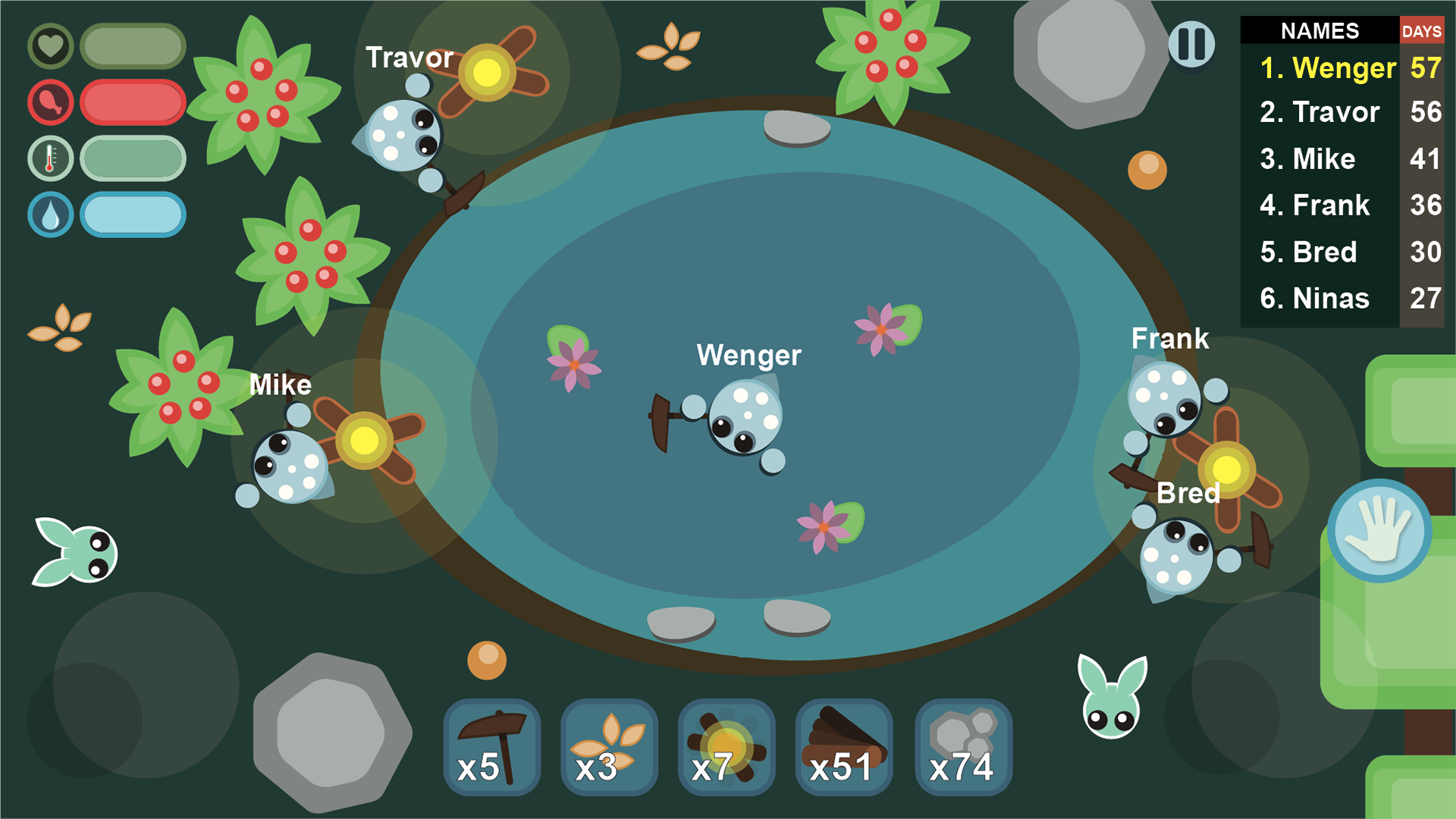 hunger.io online Game Screenshot