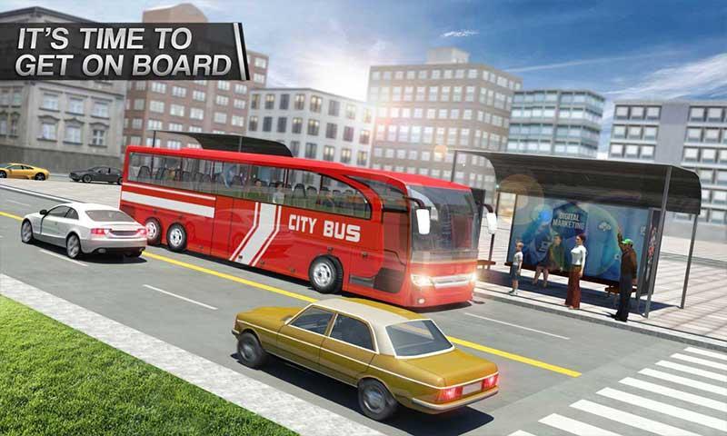 Screenshot 1 of เกมขับรถบัสจำลองเมือง 2.4