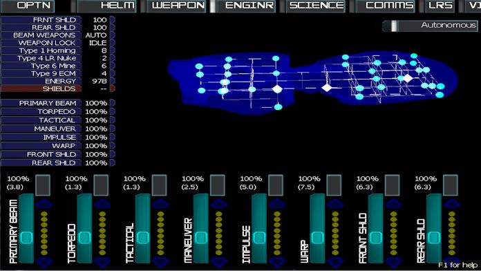Screenshot of Artemis Spaceship Bridge Simulator