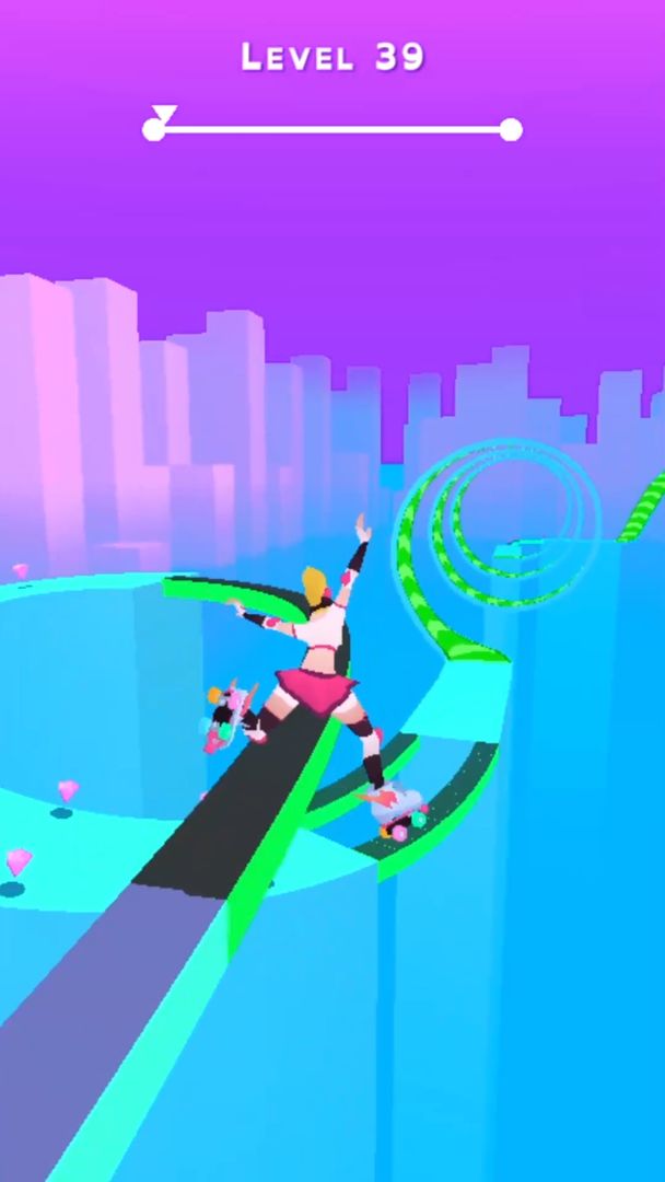 Sky Roller: Rainbow Skating screenshot game