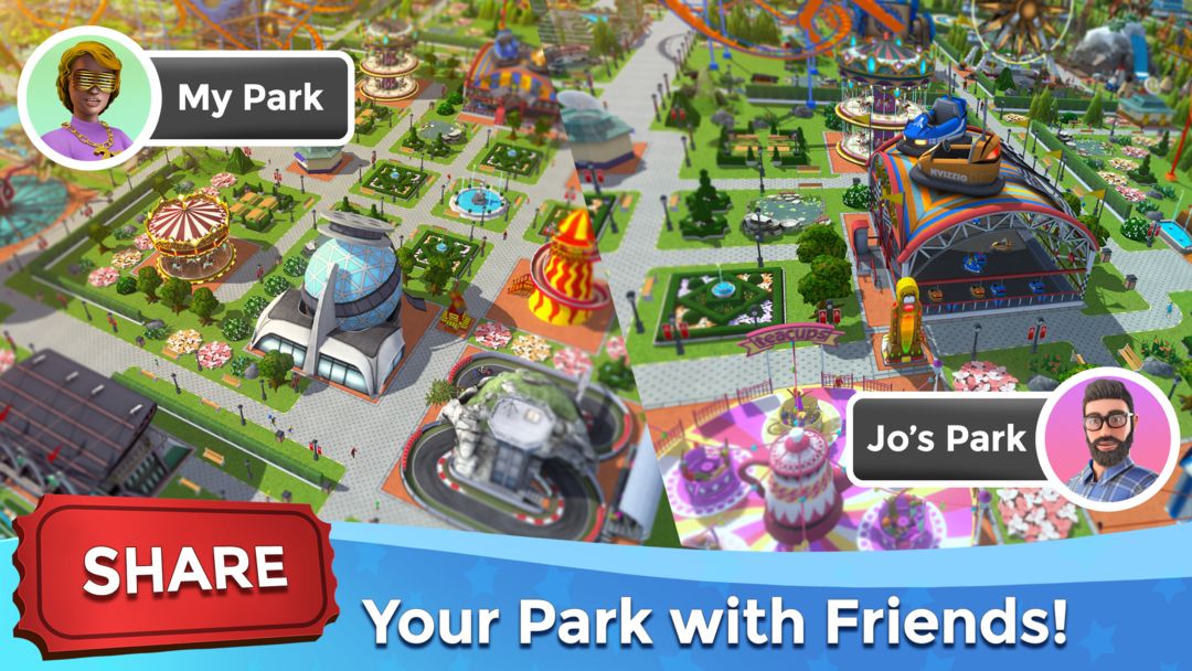 RollerCoaster Tycoon Touch ภาพหน้าจอเกม