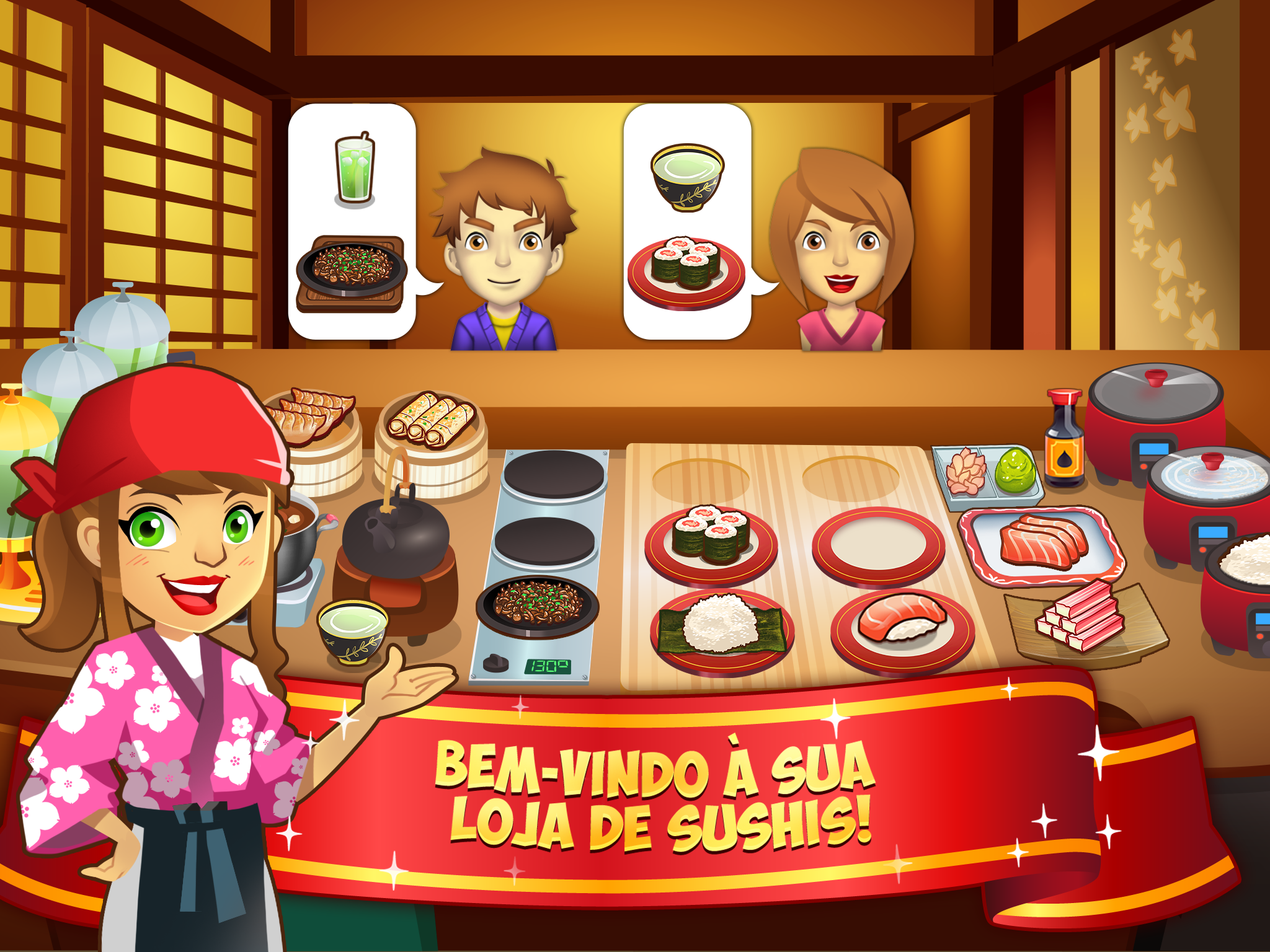 Captura de Tela do Jogo My Sushi Shop: Jogo de Comida