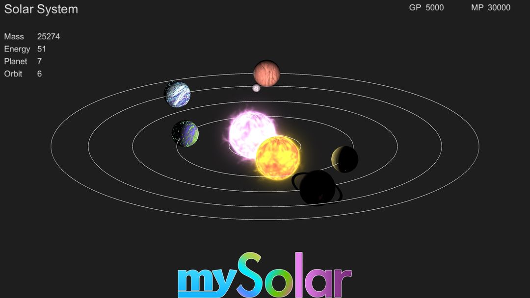 mySolar - 我的宇宙 screenshot game