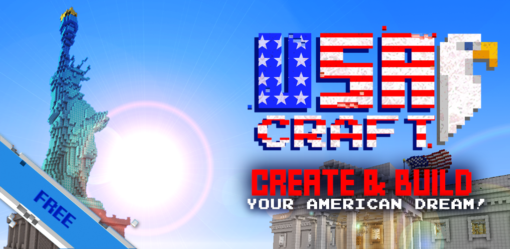 Banner of 美國塊工藝：美國探索 3D 建立你的美國夢！美國創意的遊戲 1.27-minApi23
