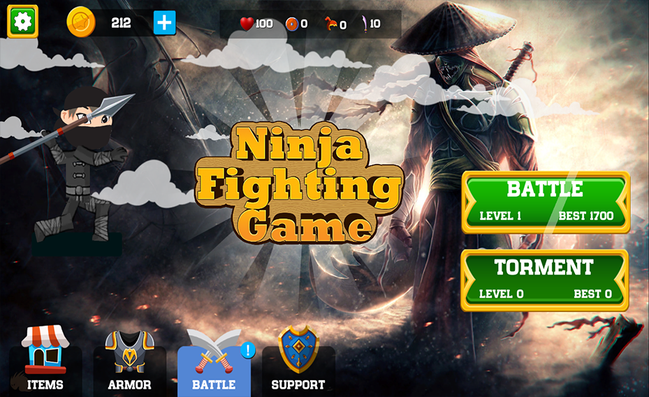 Ninja Stickman Fighting Game ภาพหน้าจอเกม