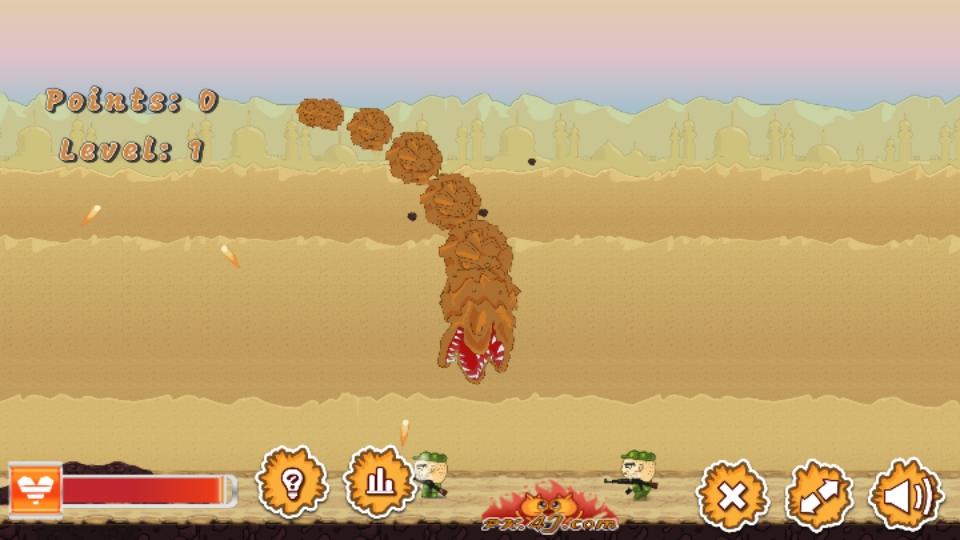 Captura de Tela do Jogo Earth Worm Monster