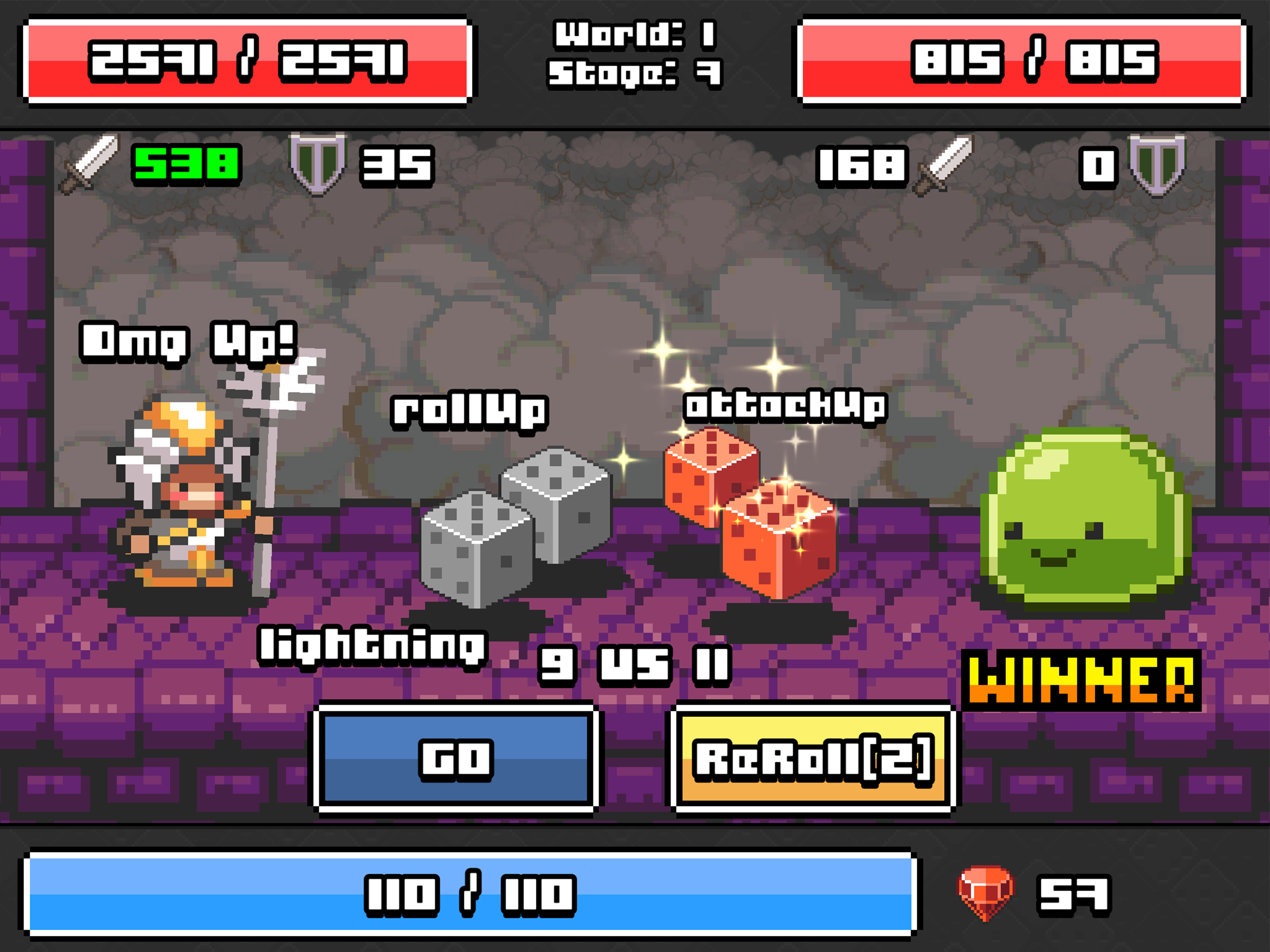 Dice Mage ゲームのスクリーンショット